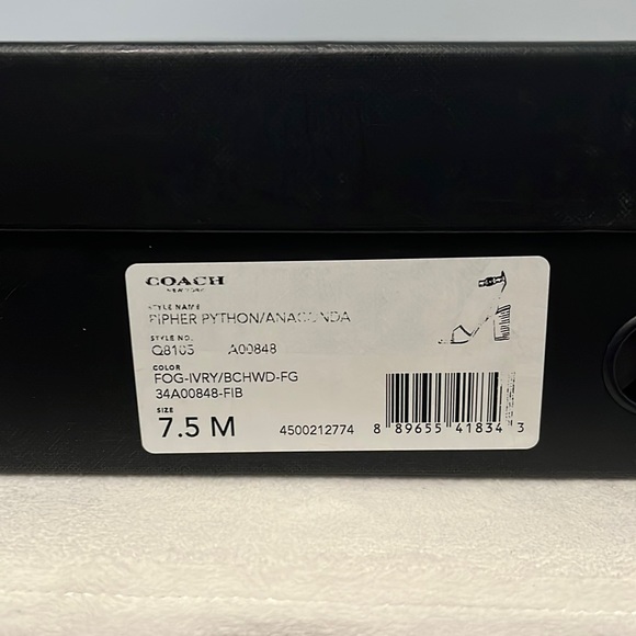 Coach Pipher Python/Anaconda Women’s Chunky Heels - Picture 2 of 10